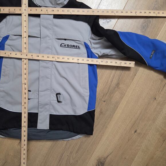 Sorel Alpha Trac Parka Waterproof Insulated Coat  Asphalt Blue Ski Snow EUC M - Picture 7 of 16